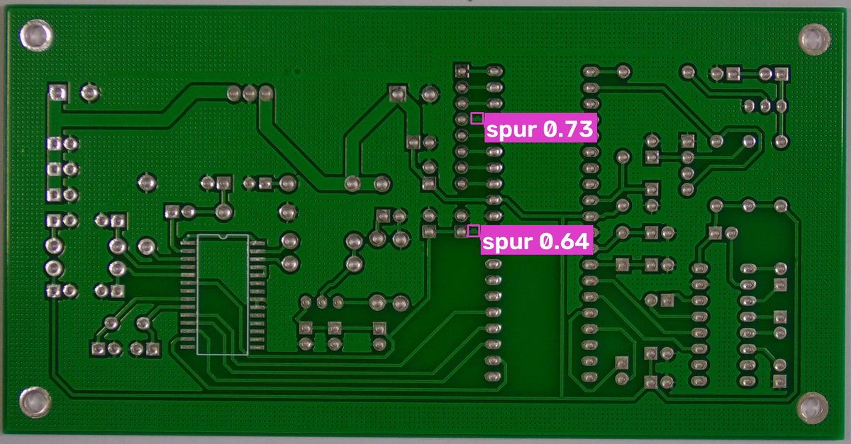 Spur detection result